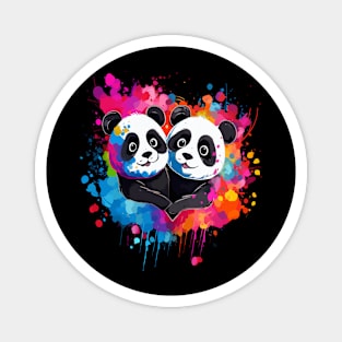 Panda Couple Valentine Magnet